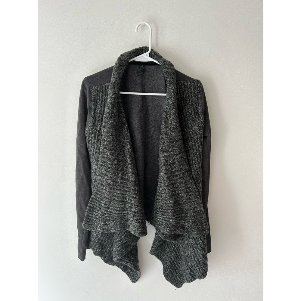 Prana Demure Cardigan Charcoal Sweater